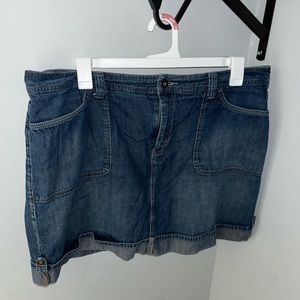 Plus size denim jean skirt